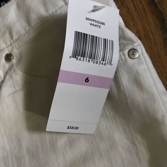 Sperry top-sider Shorts Size 6 White New with tags summer vacation 5 pocket - Picture 2 of 5